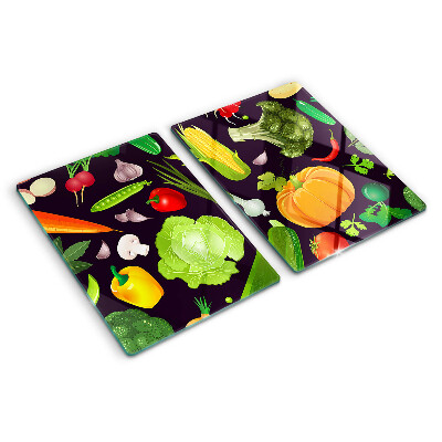 Planche à découper verre Légumes et herbes