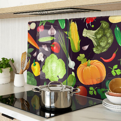 Planche à découper verre Légumes et herbes