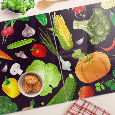 Planche à découper verre Légumes et herbes
