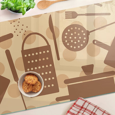 Planche à découper verre Accessoires de cuisine de style rétro