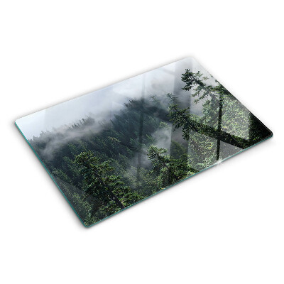 Planche à découper verre Forêt dans les nuages