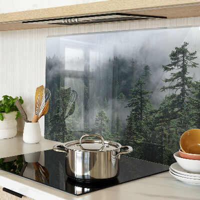 Planche à découper verre Forêt dans les nuages