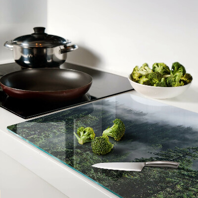 Planche à découper verre Forêt dans les nuages