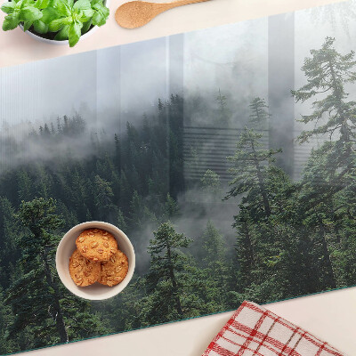 Planche à découper verre Forêt dans les nuages