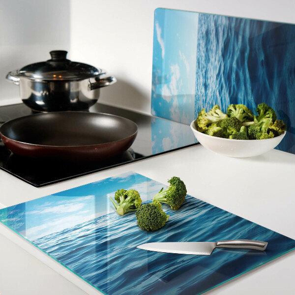 Planche à découper en verre Mer et ciel