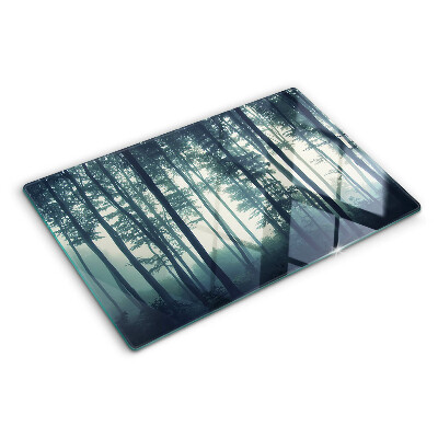 Planche à découper verre Forêt dans le brouillard