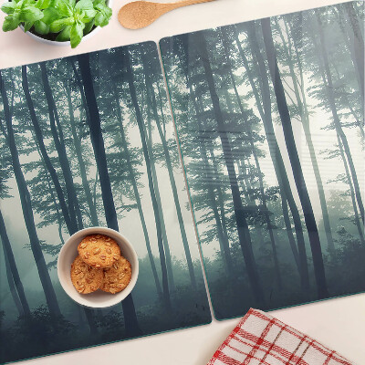 Planche à découper verre Forêt dans le brouillard