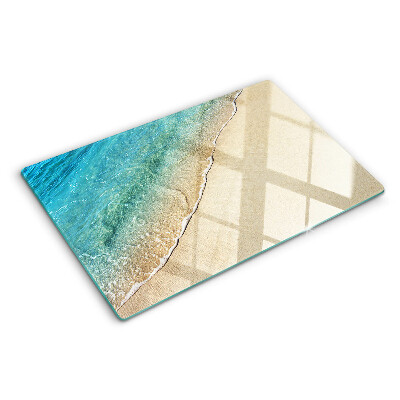 Planche à découper verre Plage et vagues de la mer
