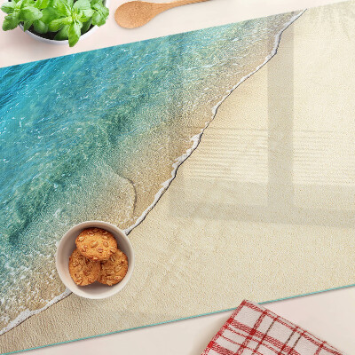 Planche à découper verre Plage et vagues de la mer