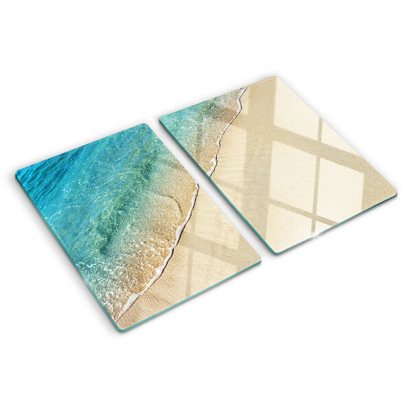 Planche à découper verre Plage et vagues de la mer