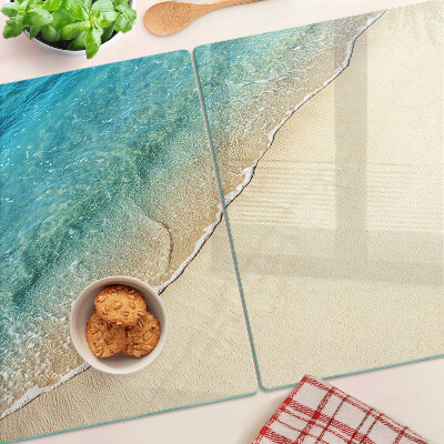 Planche à découper verre Plage et vagues de la mer
