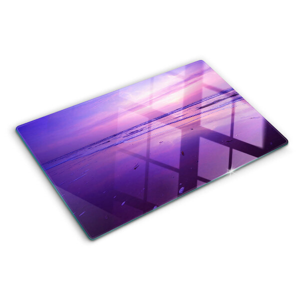 Planche à découper en verre Coucher de soleil sur la mer