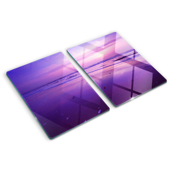 Planche à découper en verre Coucher de soleil sur la mer