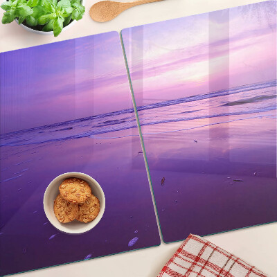 Planche à découper en verre Coucher de soleil sur la mer