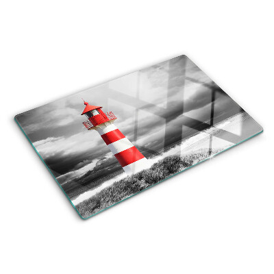 Planche à découper en verre Un phare dans le paysage