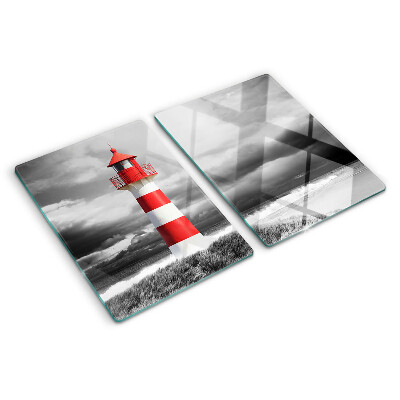 Planche à découper en verre Un phare dans le paysage