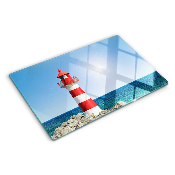 Planche à découper verre Un phare sur l'océan