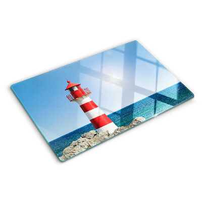 Planche à découper verre Un phare sur l'océan