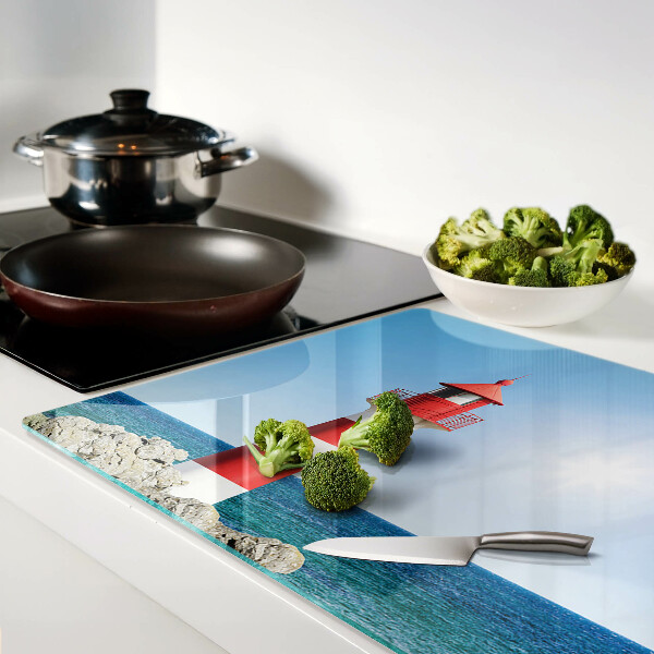 Planche à découper verre Un phare sur l'océan