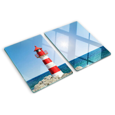 Planche à découper verre Un phare sur l'océan