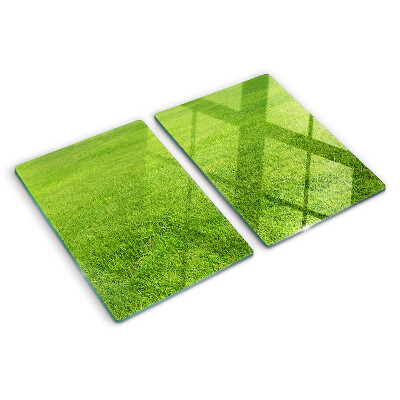 Planche à découper en verre herbe verte