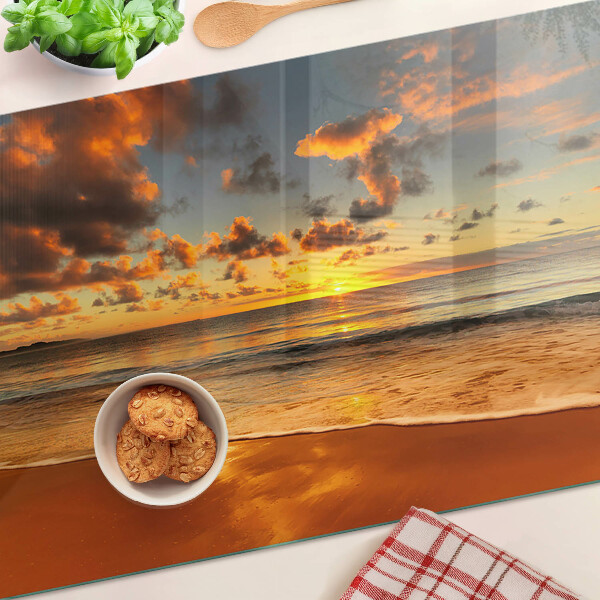 Planche à découper verre Coucher de soleil sur la mer