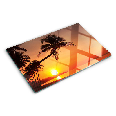 Planche à découper en verre Coucher de soleil sur la plage