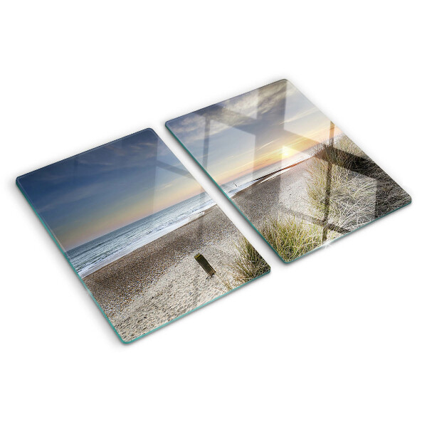 Planche à découper verre Plage au coucher du soleil