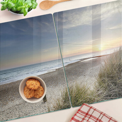 Planche à découper verre Plage au coucher du soleil