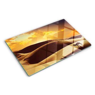 Planche à découper verre Paysage désertique au coucher du soleil