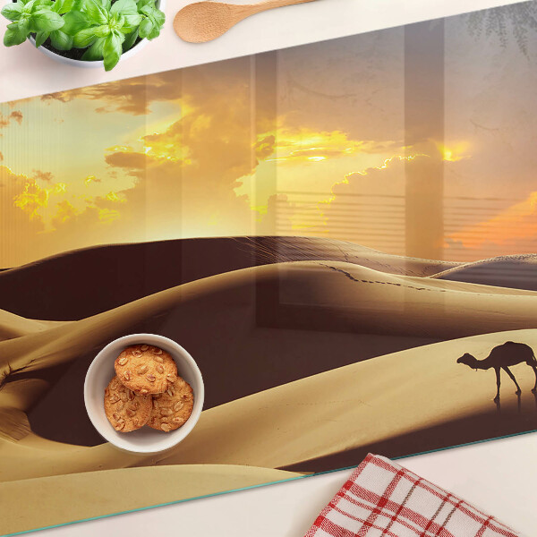 Planche à découper verre Paysage désertique au coucher du soleil