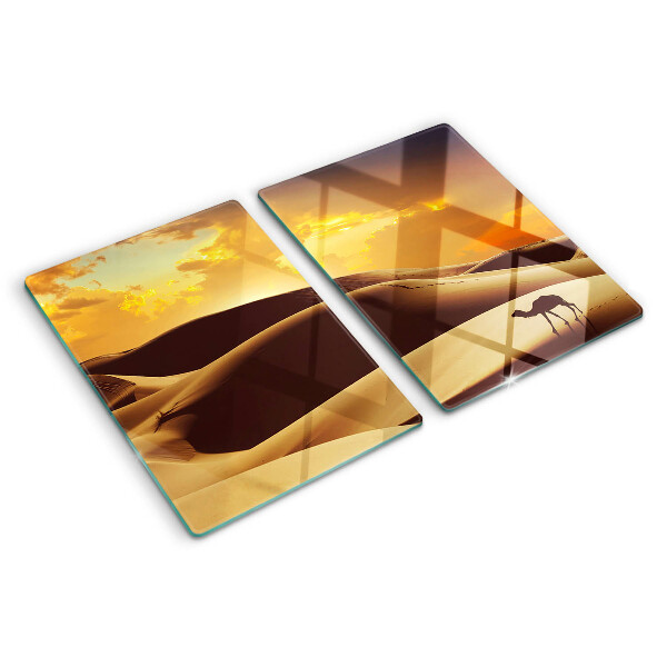 Planche à découper verre Paysage désertique au coucher du soleil