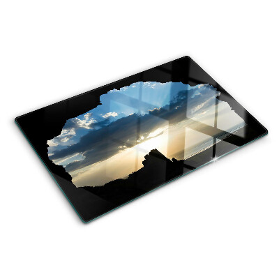 Planche à découper verre Coucher de soleil derrière les nuages