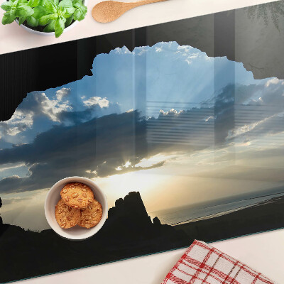 Planche à découper verre Coucher de soleil derrière les nuages