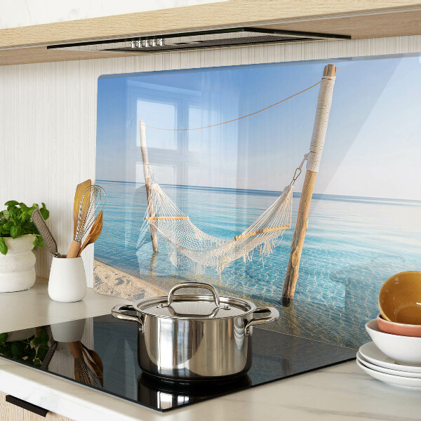 Planche à découper verre Hamac au bord de la mer