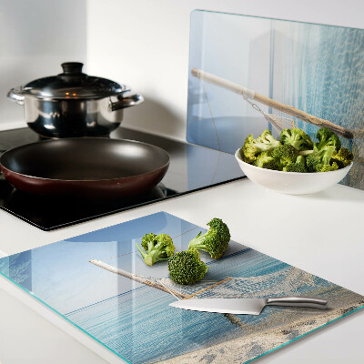 Planche à découper verre Hamac au bord de la mer