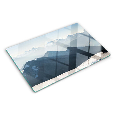 Planche à découper verre Paysage de montagne dans les nuages