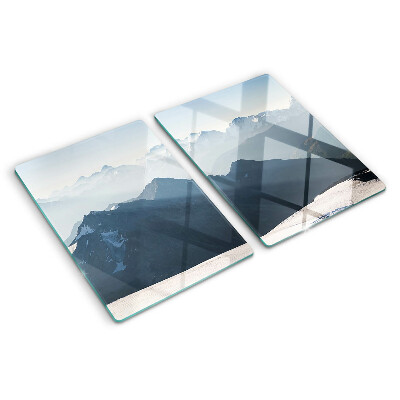 Planche à découper verre Paysage de montagne dans les nuages