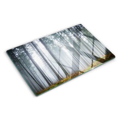 Planche à découper en verre Forêt brumeuse