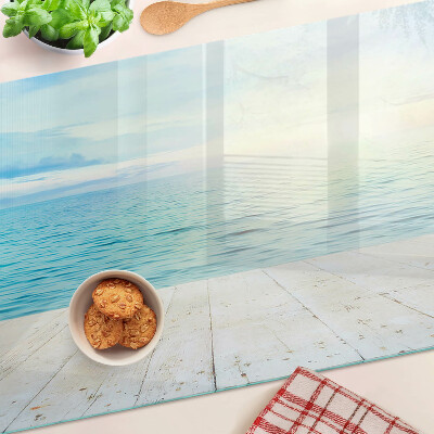 Planche à découper verre La mer et la jetée en bois