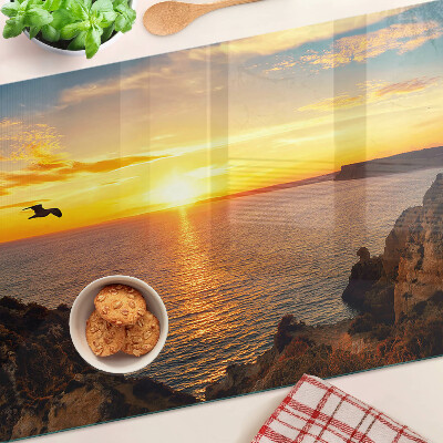 Planche à découper verre Coucher de soleil sur la mer