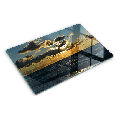 Planche à découper en verre Coucher de soleil sur la mer