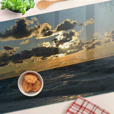 Planche à découper en verre Coucher de soleil sur la mer