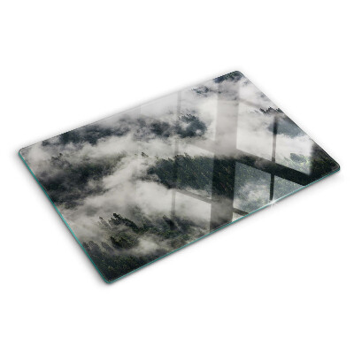 Planche à découper en verre Des montagnes dans les nuages