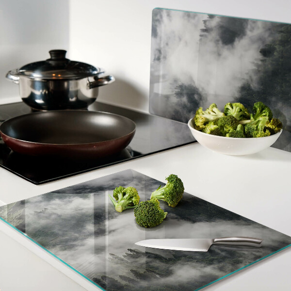Planche à découper en verre Des montagnes dans les nuages
