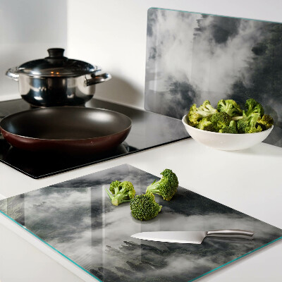 Planche à découper en verre Des montagnes dans les nuages