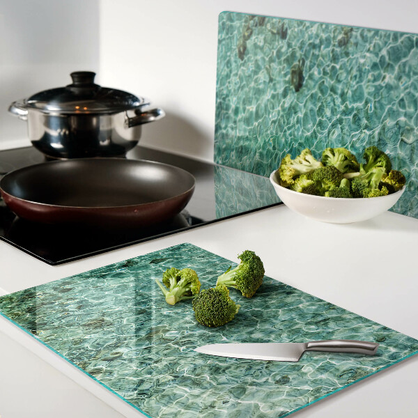 Planche à découper en verre Modèle d'eau de piscine
