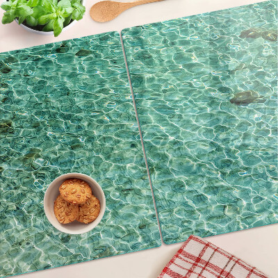 Planche à découper en verre Modèle d'eau de piscine