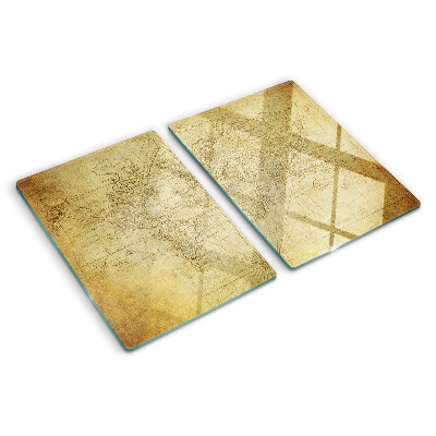 Planche à découper en verre Carte du vieux monde