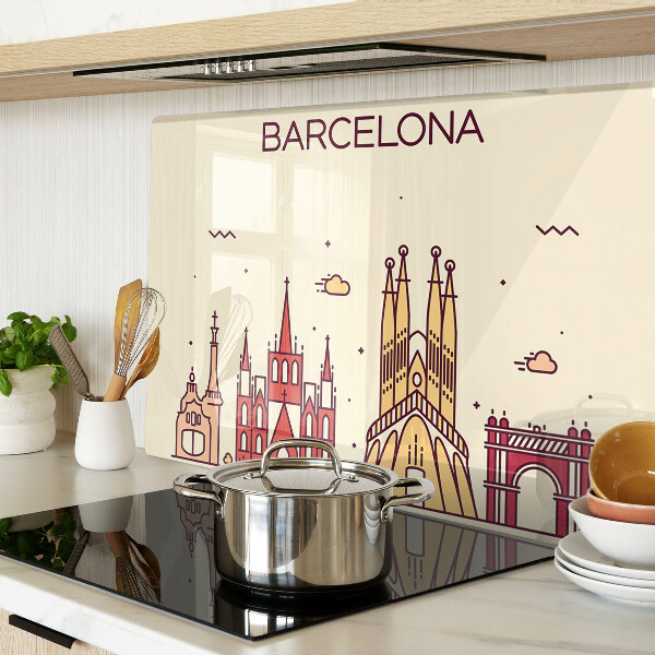 Planche à découper verre Barcelone et son architecture